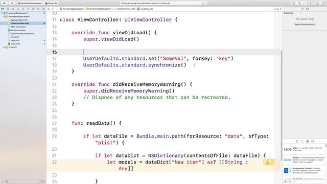 Swift Data Persistence Lesson1 смотреть онлайн