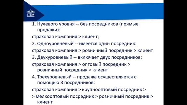 Тема 16.Организация продаж страховых услуг смотреть онлайн