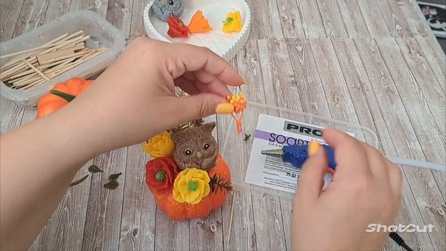 Букет учителю в тыкве. #мыло #мыловарение #мыловидео