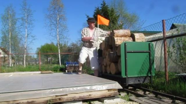 Перевозка дров дачной железной дорогой. смотреть онлайн