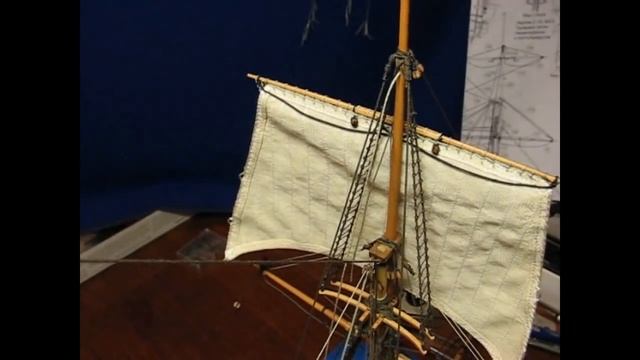 Шхуна "Полоцк". Порядок установки прямых парусов. смотреть онлайн