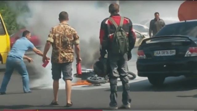 Питбайк горит (Pitbike on fire) смотреть онлайн