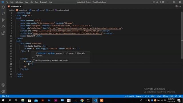 bootstrap tooltip plugin | bootstrap tooltip plugin example | part 33 смотреть онлайн