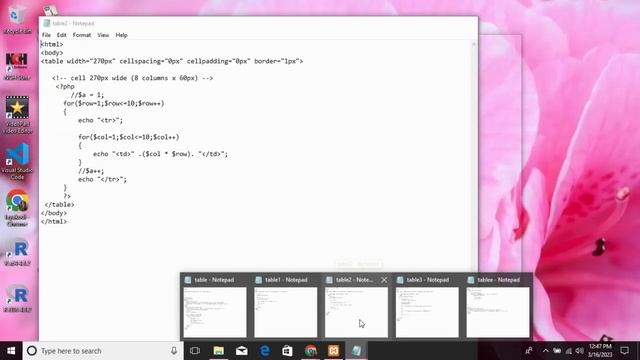 how to make table in php смотреть онлайн
