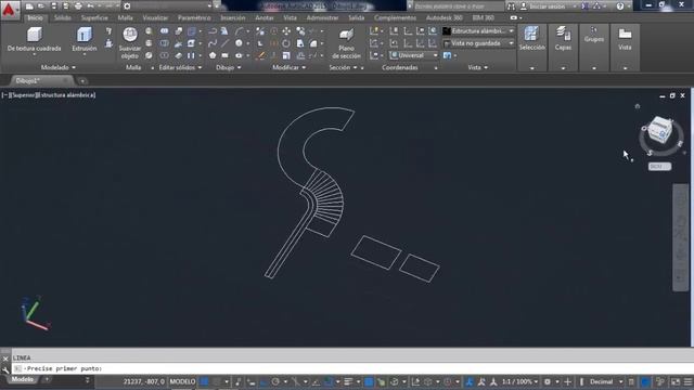 como hacer una escalera helicoidal en autocad 2D y 3D смотреть онлайн