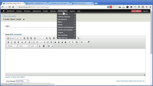 Drupal Bootstrap - 7 - Installing CKEditor & IMCE смотреть онлайн