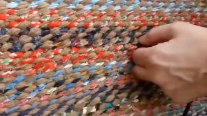 Коврик из лоскутков  Плетение верёвочка