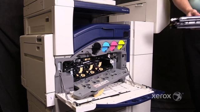 Xerox® WorkCentre® 7120/7220/7225 Replacing the Drum Cartridge смотреть онлайн
