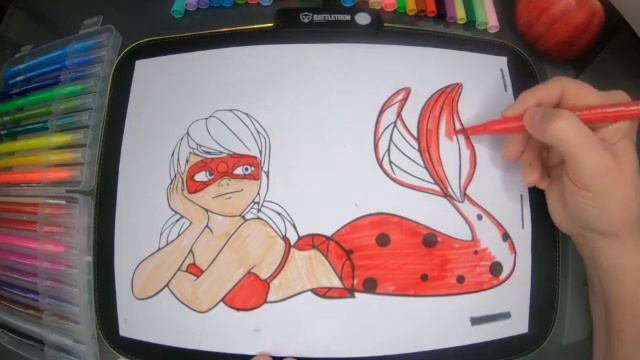 Раскраска Леди Баг - Русалочка смотреть онлайн