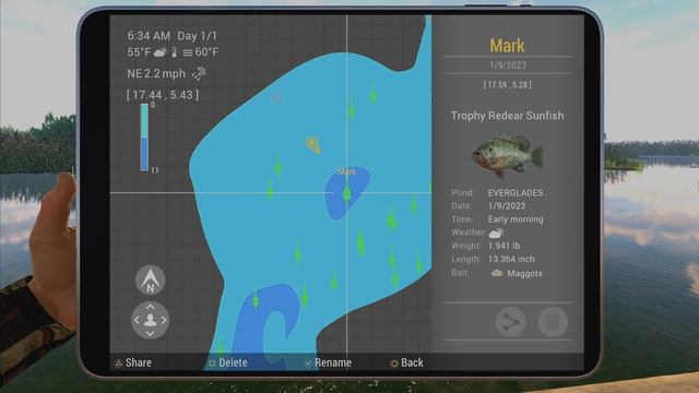 Fishing Planet Trophy Redear Sunfish Everglades Florida смотреть онлайн