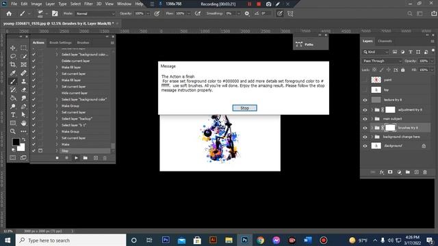 Tracing Portrait Photoshop Action смотреть онлайн
