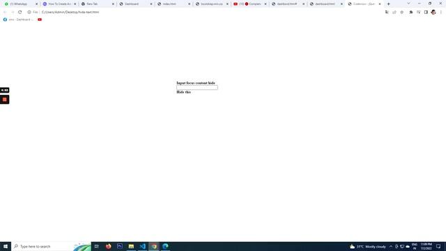 Input focus content hide(div or element) смотреть онлайн