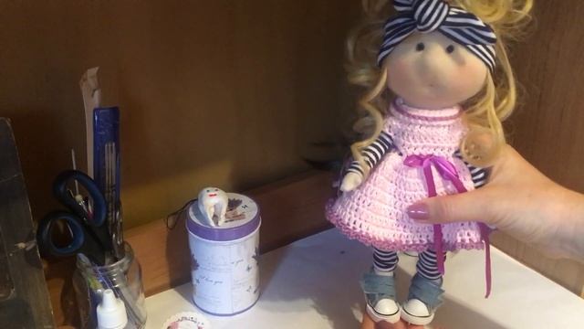 Готовые работы за январь. Интерьерные куклы.Вязание для кукол. смотреть онлайн