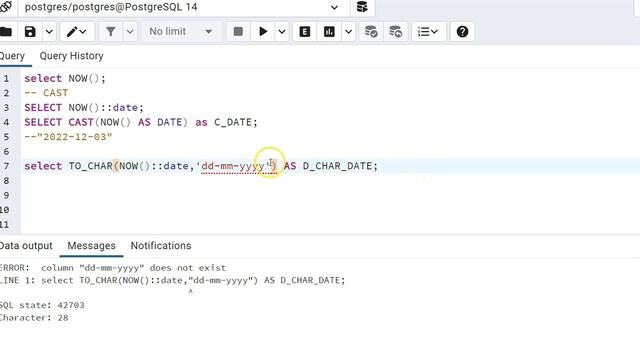 PostgreSQL DATE, DATETIME, CAST, DATE CONVERSION. NOW,TIME ZONE, EXTRACT, Covert datetime VD#17 смотреть онлайн
