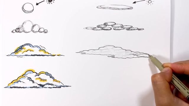 How to Draw Clouds | Pen & Marker Tutorial смотреть онлайн