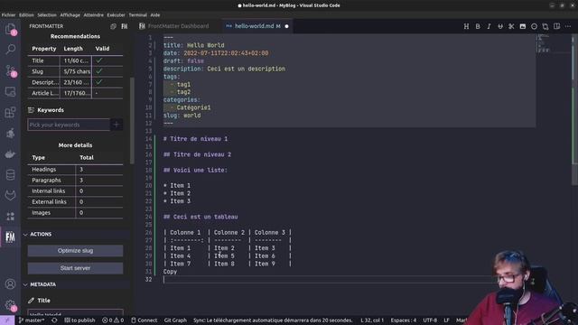 Publier un BLOG GRATUITEMENT avec HUGO, Front Matter et Netlify en MOINS D'UNE HEURE !! смотреть онлайн