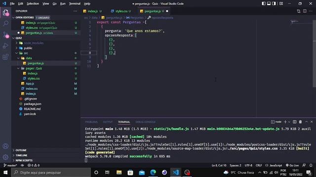 Criando um Quiz com REACTJS смотреть онлайн