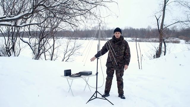 Icom AH-8000 Антенна Дискоконус. Обзор, проверка в полях. Радиосвязь на УКВ, FT-7900 и AOR 5000 смотреть онлайн