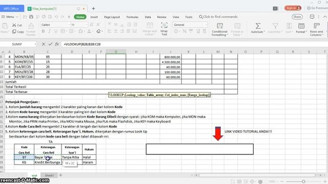 TUTORIAL RUMUS LOOK UP PADA MS EXCEL | E-UAS Pendidikan Akuntansi FKIP UMS смотреть онлайн