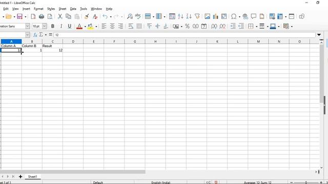 Formula for Multiplication of two numbers and sequence in Libre Office смотреть онлайн