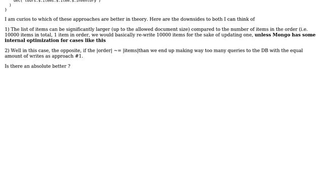 Databases: MongoDB Performance of Overwriting an Array Field vs Individually Updating the items смотреть онлайн