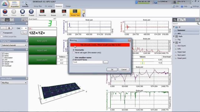 Triggered FRF with modal hammer смотреть онлайн