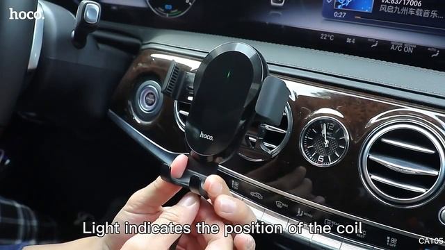 Автомобильный держатель для телефона Hoco Wireless Charging смотреть онлайн