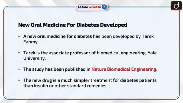 New Oral Medicine For Diabetes Developed : Latest update | Drishti IAS English смотреть онлайн