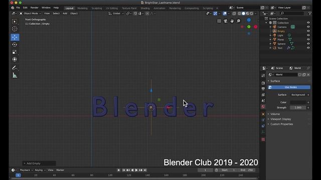 Blender 2.8 Animation Tutorial: Text with Bright Background Light смотреть онлайн