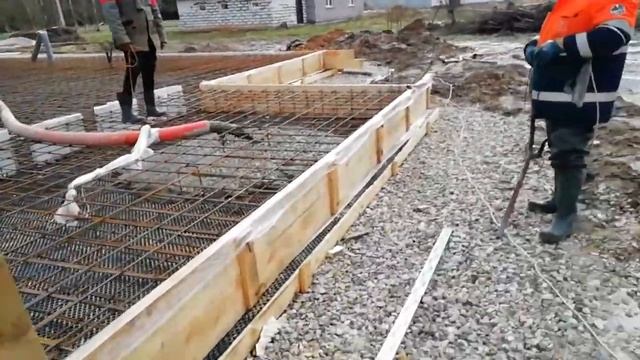Начало заливки плиты под дом!! Монолит , бетон, Монрлитчики Из Беларуси смотреть онлайн