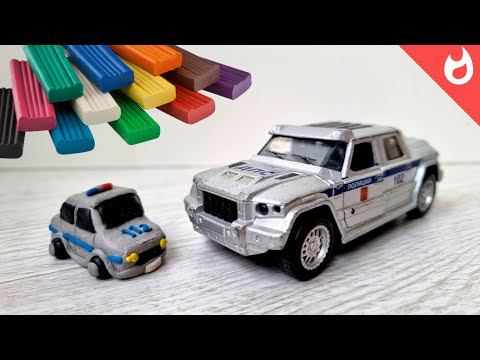Полицейская машина из пластилина / Про полицию и милицию смотреть онлайн