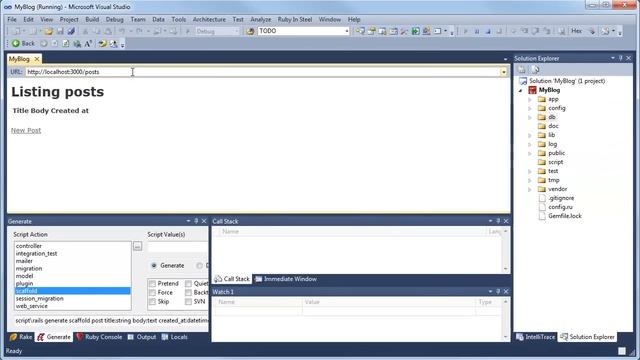 Create a Ruby On Rails Blog in Visual Studio смотреть онлайн
