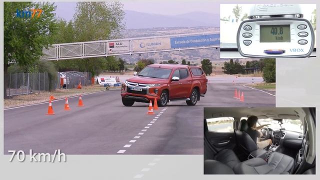 Mitsubishi L200 2019 - Maniobra de esquiva (moose test) | km77.com смотреть онлайн