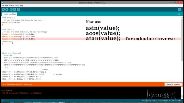 arduino: inverse trigonmetric function (arcsin, arccos, arctan) смотреть онлайн