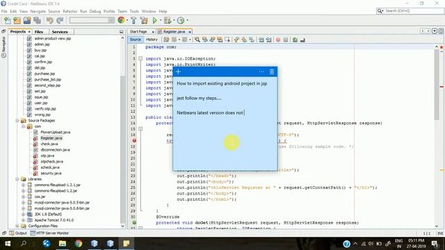 How to run existing jsp project in java Netbeans смотреть онлайн