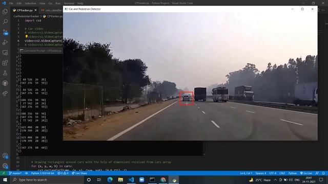 Car & Pedestrian Tracker with Python & OpenCV смотреть онлайн