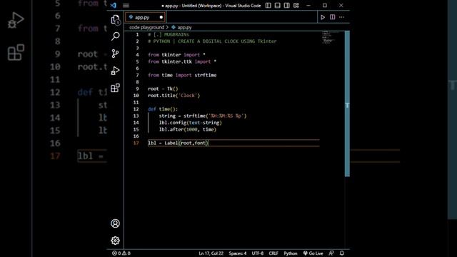 [.]MUGBRAINs |@mug_brains1999 |Creating D-Clock using T k inter | python :PROGRAM1 -2023 смотреть онлайн