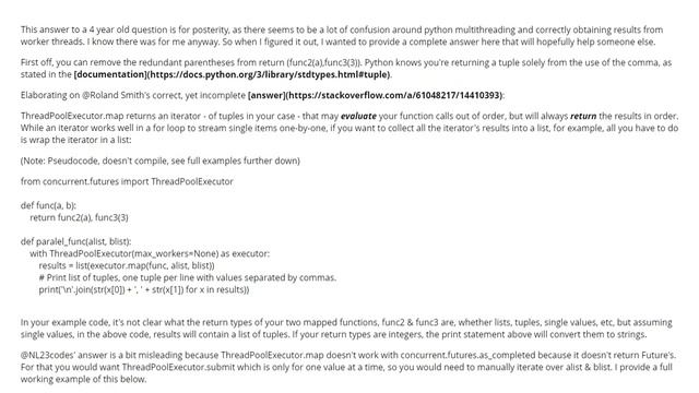 How do I access the return values of ThreadPoolExecutor? (5 answers) смотреть онлайн