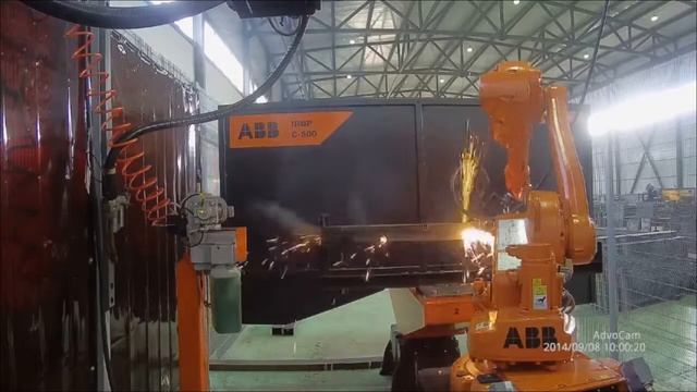 Плазменная резка стойки npomediana роботом ABB смотреть онлайн