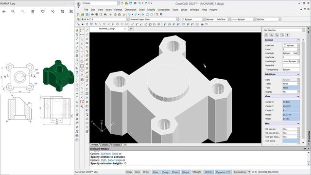 CorelCAD 2021 Basic 3D Modeling Tutorial For Beginner смотреть онлайн