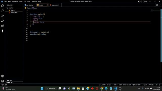 20- function return value In JavaScript смотреть онлайн