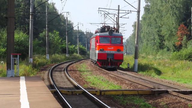 Электровоз ВЛ11-107А/116Б платформа Башкино 5.08.2020 смотреть онлайн