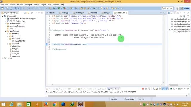 Crud Application In JSTL 1.2 Bootstrap And MYSQL Part 6 смотреть онлайн