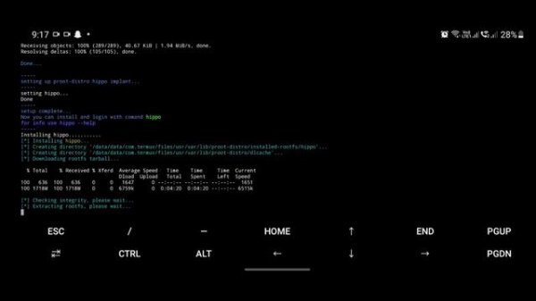 ubuntu 21.04 arm64 on android. ubuntu-on-android Github installation walkthrough