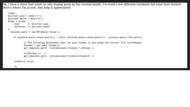 Wordpress: Filter Posts by current Month смотреть онлайн