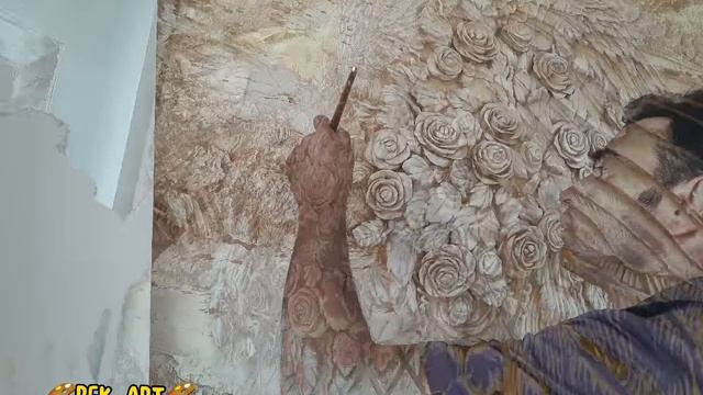 барельеф на стене самые красивые павлин гризал свет мастер-класс(BEK ARTdan tovus) смотреть онлайн