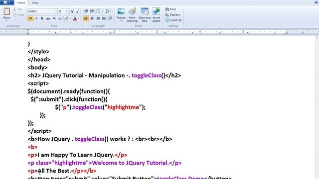 JQUERY TOGGLECLASS METHOD DEMO смотреть онлайн