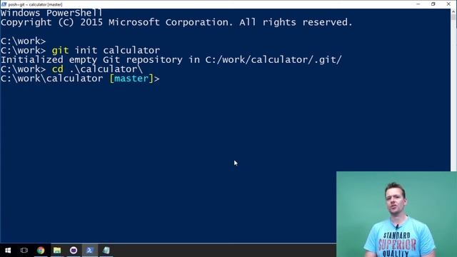 Git init in Git Shell - Terminal смотреть онлайн