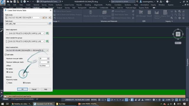 Tabelas de volumes no AutoCAD Civil 3D 2021 | Etapas de Escavação | Aula 5 de 5 - #autocadcivil смотреть онлайн