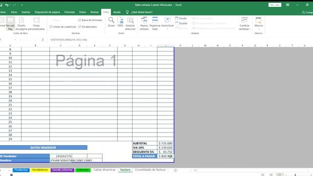 Taller semana 4 MANEJO DE HERRAMIENTAS MICROSOFT OFFICE 2016: EXCEL смотреть онлайн
